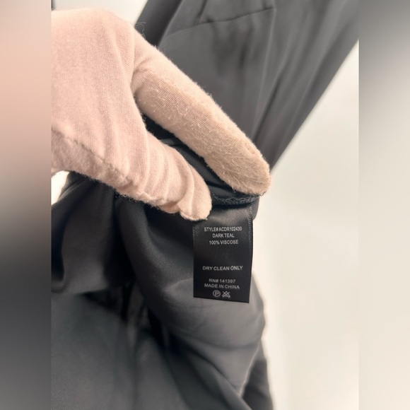 ASTR the label Glynis Dark Teal blue Satin slip dress size s NWT - Picture 8 of 13